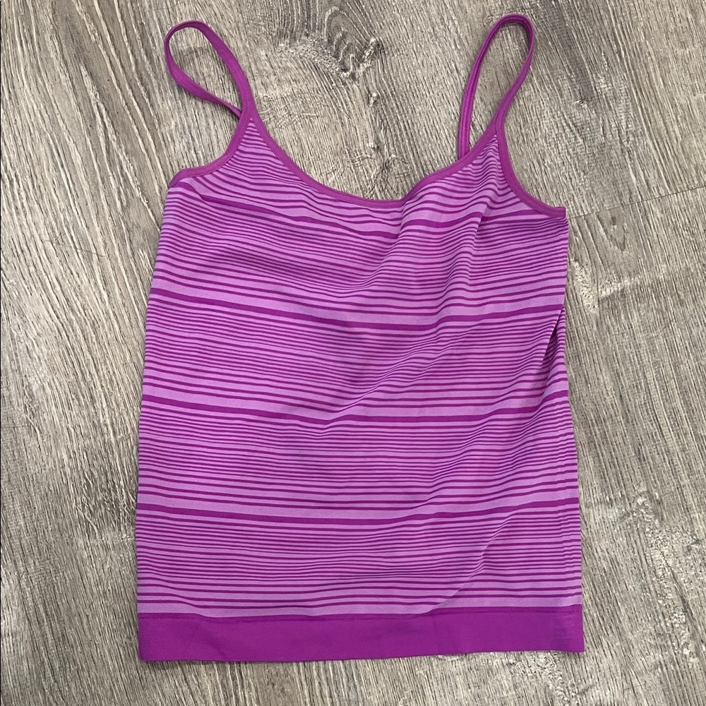 Ideology Purple Striped Spaghetti Strap Camisole